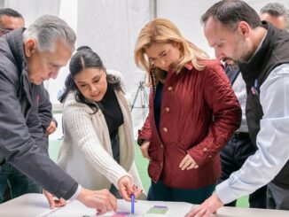 Maru Campos recorre el Centro de Atención a Migrantes instalado en Ciudad Juárez