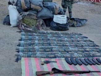 En zona de Arechuyvo aseguran marihuana, cartuchos y cargadores