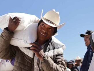 Entregan apoyos alimentarios y chamarras a más de 700 familias de la comunidad de El Cuervo