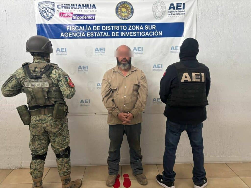Capturan Fiscalía y SEDENA a involucrado en homicidio de paciente sustraído de clínica en Parral