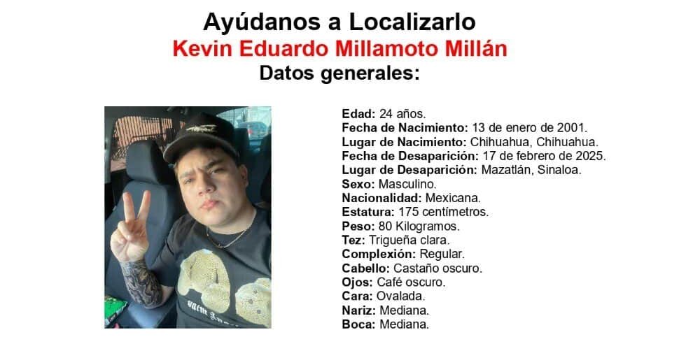 Buscan a joven desaparecido en Mazatlán