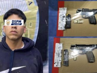 Detienen a joven con armas de fuego y cristal en la Villa Nueva; intentó escapar