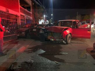 Fuerte choque múltiple en la Campesina deja dos lesionados y daños cuantiosos