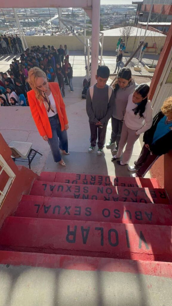 Brenda Ríos impulsa concienciación sobre la violencia contra la mujer en la Secundaria Federal No. 9