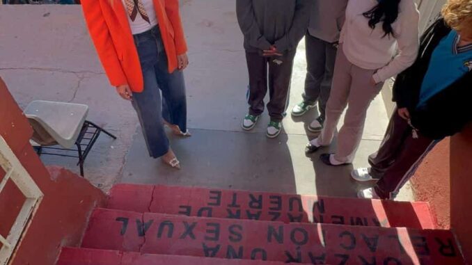 Brenda Ríos impulsa concienciación sobre la violencia contra la mujer en la Secundaria Federal No. 9