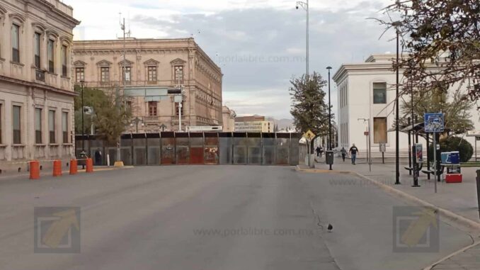 Refuerzan seguridad en el centro de la ciudad previo al 8 de marzo