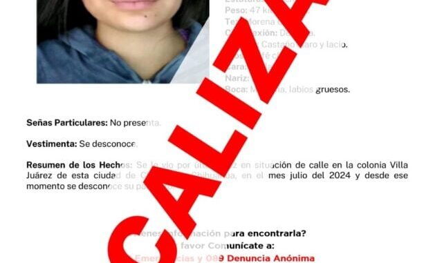 Localiza FEM sana y salva a mujer con reporte de ausencia en Chihuahua