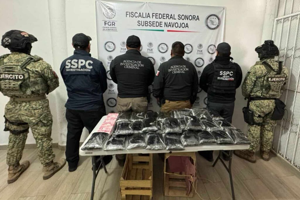 Detienen a hombre con 32 kilos de fentanilo en Sonora