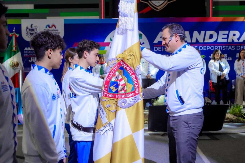 Abandera Alcalde a delegación del Municipio de Chihuahua para Juegos Estatales CONADE 2025