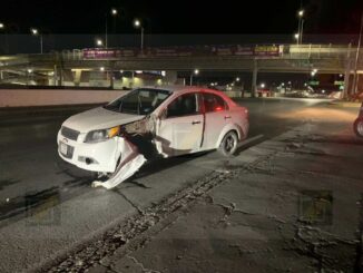 Choca contra poste en Teófilo Borunda Sur