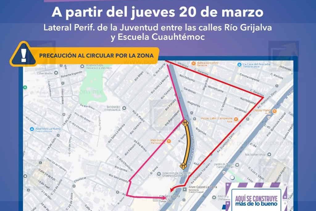 Instalará JMAS Chihuahua red de drenaje en lateral del periférico De la Juventud y calle Río Sena