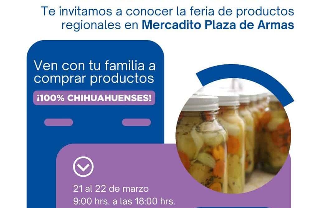 Invita Secretaría de Desarrollo Rural a la Feria de Productos Regionales en Mercadito Plaza de Armas