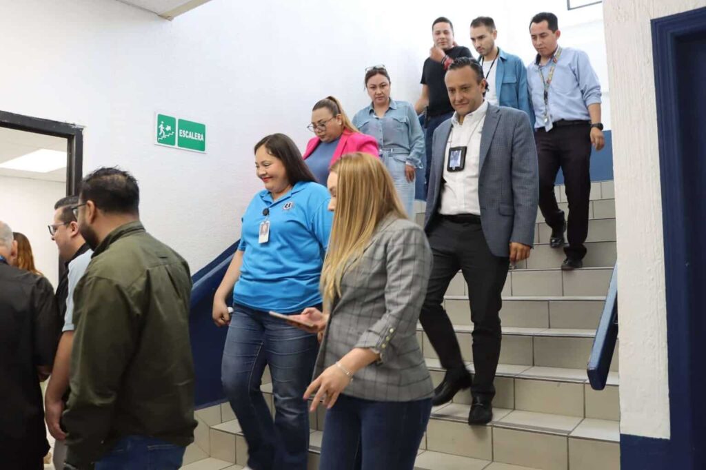 Participan agentes de la Policía Municipal en simulacro de sismo