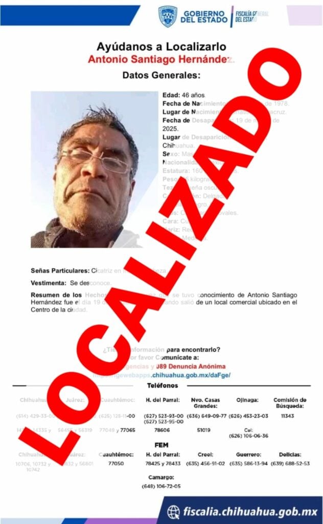 Localiza Fiscalía a dos masculinos con reporte de desaparición