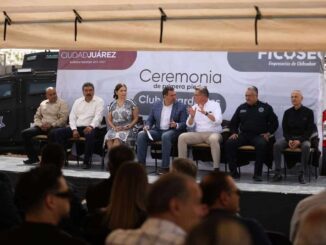 Colocan primera piedra del Parque de Policías Club Guardianes Juárez