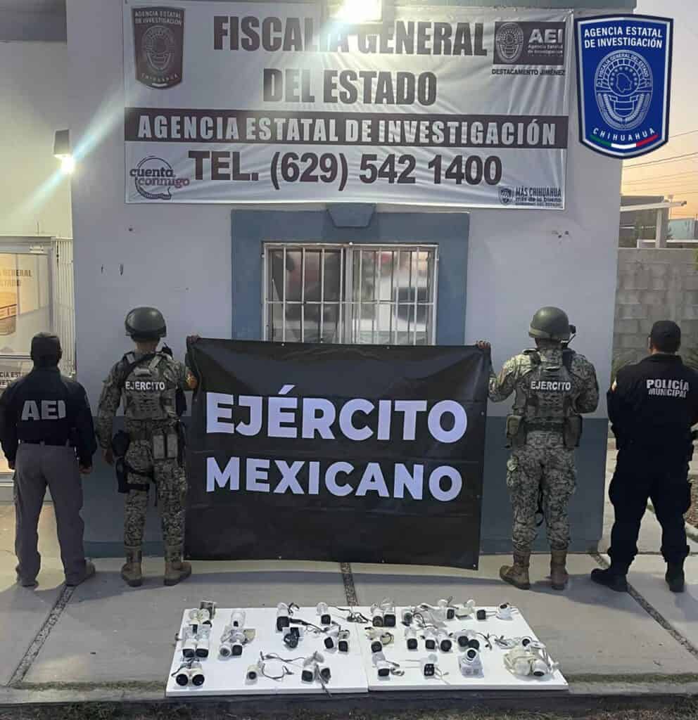 Retiran autoridades cámaras de vigilancia instaladas sin autorización en Jiménez