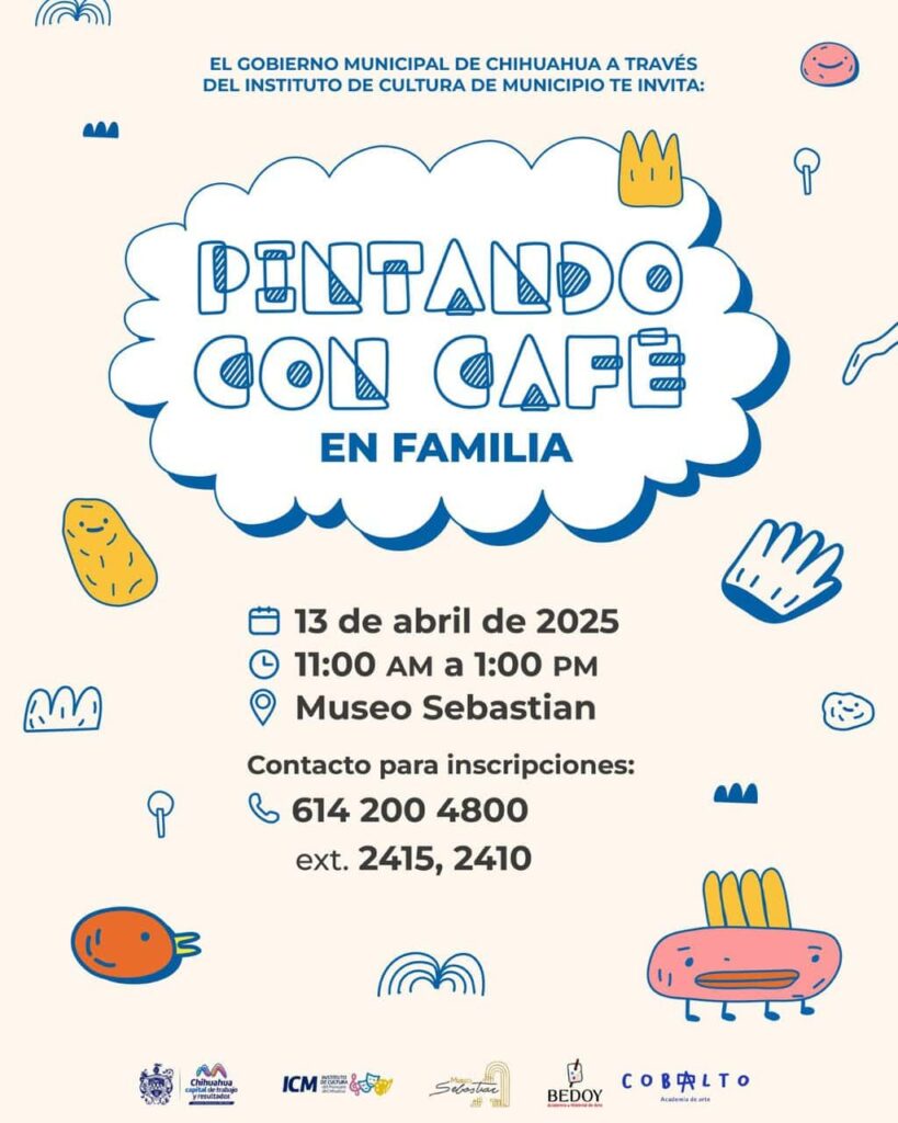 Invita Municipio a taller “Pintando con Café” este 13 de abril en Museo Sebastián