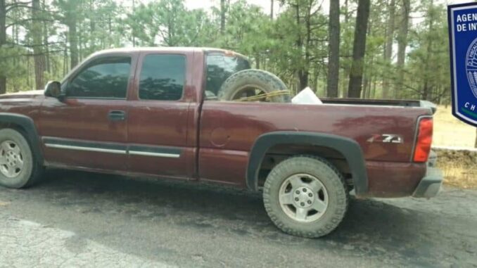 Localiza AEI pick up abandonada en carretera Guachochi- Parral