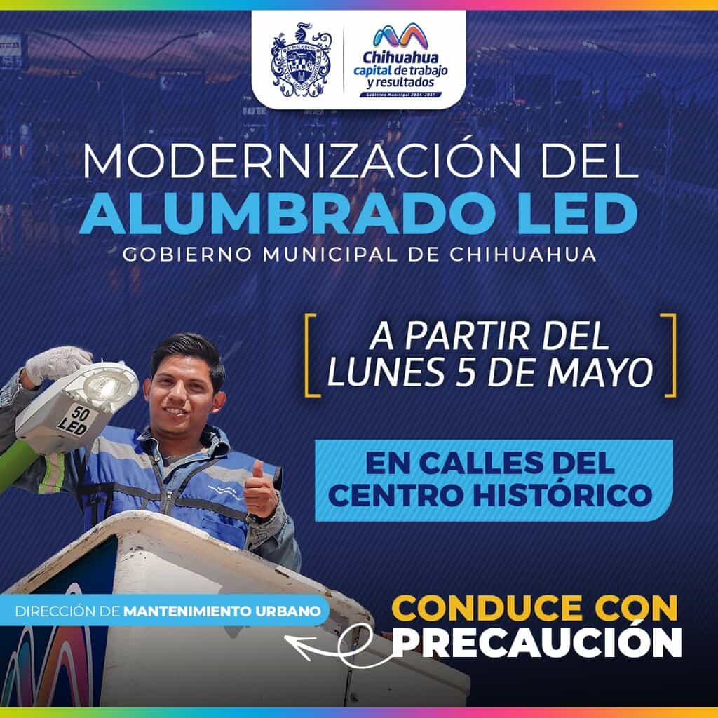 ¡Atención! El lunes inicia modernización del alumbrado LED en el Centro Histórico