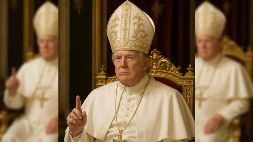 Trump postea en su cuenta de Truth Social una foto vestido de papa