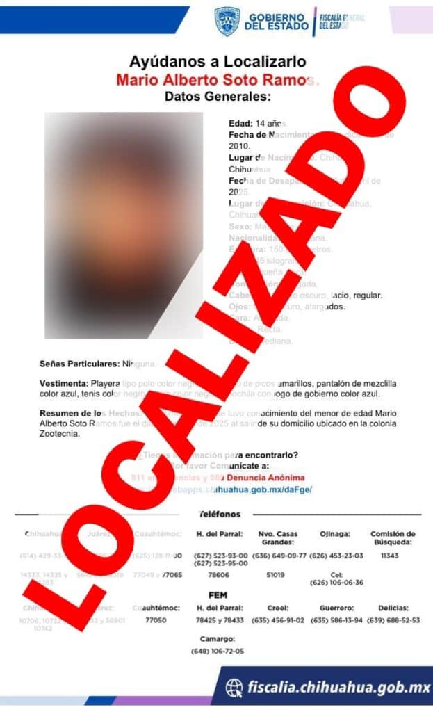 Localiza fiscalía a dos menores que contaban con reporte de ausencia