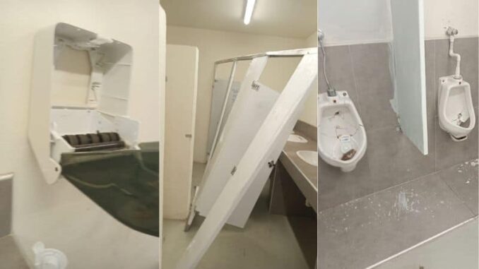 Vandalizan baños de la Ciudad Deportiva; destrozan todo