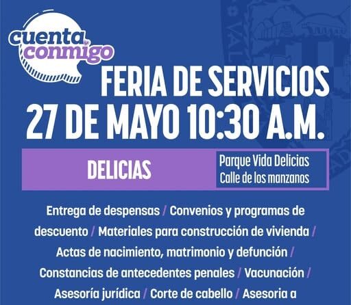 Invitan este martes a la Feria de Servicios “Cuenta Conmigo” en el municipio de Delicias
