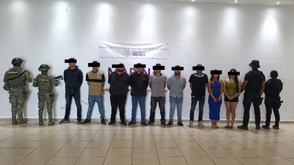 Marina detiene a 9 miembros de Los Salazar en Guaymas